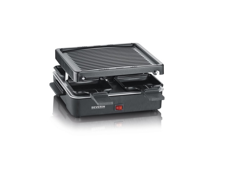 SEVERIN - Raclette 600W 4Pfännchen antihaft sw