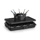 SEVERIN - Raclette/Fondue 1400W 8Pfännchen 8Gabeln Thermost. sw