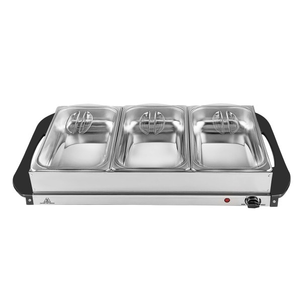 SILVA HOMELINE - Buffetwärmer 300W 3x2.5L Speisebehälter Thermostat edst-sw
