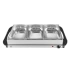 SILVA HOMELINE - Buffetwärmer 300W 3x2.5L Speisebehälter Thermostat edst-sw