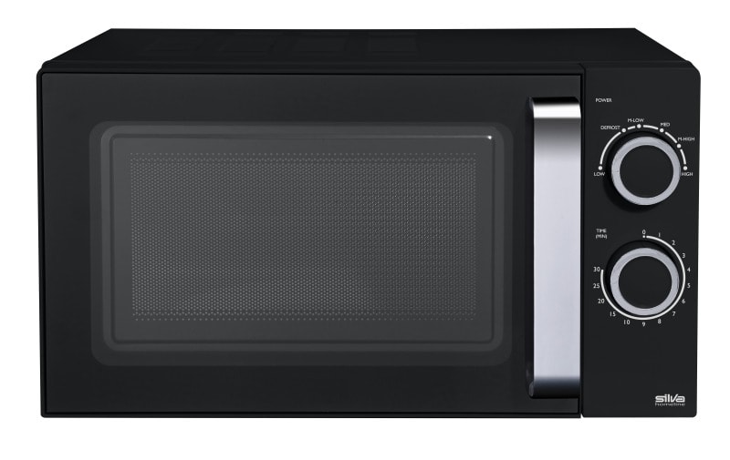 SILVA HOMELINE - Mikrowelle 700W 20L 6St. 30-Min-Timer Keramikboden-kein Drehteller sw