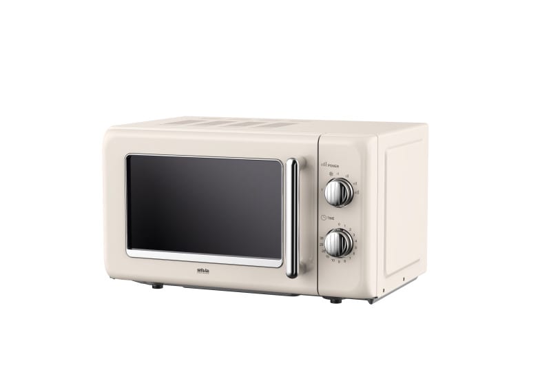 SILVA HOMELINE - Mikrowelle Retro 700W 20L 6Stufen 30-Min-Timer beige