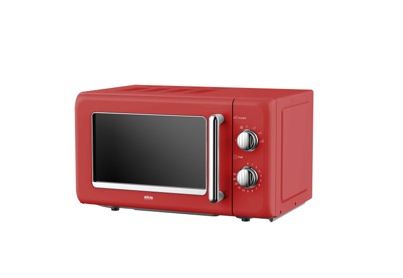 SILVA HOMELINE - Mikrowelle Retro 700W 20L 6Stufen 30-Min-Timer rot