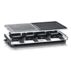 SEVERIN - Raclette 1500W 8Pfännchen Naturgrillst./Wendegrillpl. sw-si