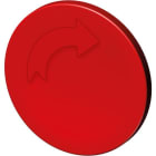 STAHL - Tastenschild 8602 rot  Drehpf.re