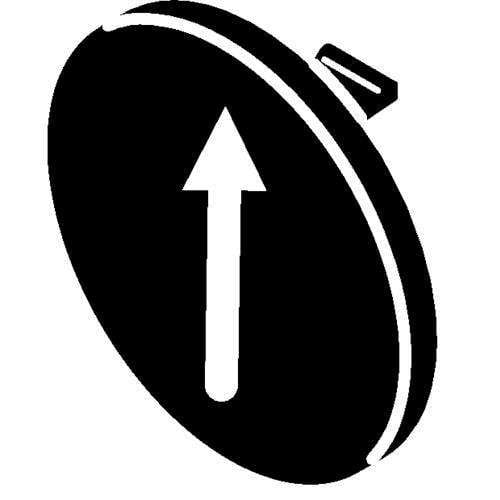 STAHL - Tastenschild 8602 sw Pfeil I