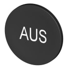 STAHL - Tastenschild 8602/3 schwarz AUS