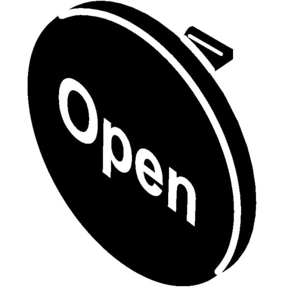 STAHL - Tastenschild 8602/3 schwarz OPEN