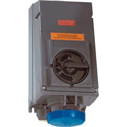 STAHL - Wandsteckdose 63 A  blau 9h