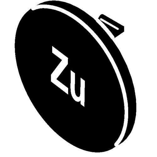STAHL - Tastenschild 8602 schwarz ZU