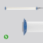 SONLUX - Schutzrohrleuchte, 42VAC, IP65, 3 LED-Panel, 5m Zuleitung inkl. CEE Stecker, Notlichtfunktion