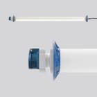 SONLUX - Schutzrohrleuchte Basic, 230V, IP54, SKL I, LED-Panel, 5m Zuleitung inkl. Netzstecker, 1 Steckdose, 4.000K