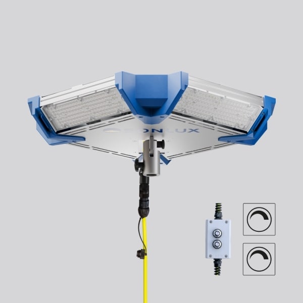 SONLUX - POWERCASE M Basic, getrennt dimmbar, 230V, IP65, SKL I, 10m Zuleitung H07BQ-F mit Stecker CH Typ 12 (für Schweiz), nicht klappbar