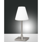 FABAS LUCE - Lucy Tischleuchte, Nickel sat., weiß, LED, 3W, 3000K, 210lm