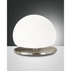 FABAS LUCE - Morgana Tischleuchte, Nickel sat., weiß, LED 3W,3000K,210lm