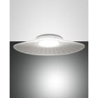 FABAS LUCE - Deckenleuchte Metall weiß, beleuchteter Schirm Methacrylat