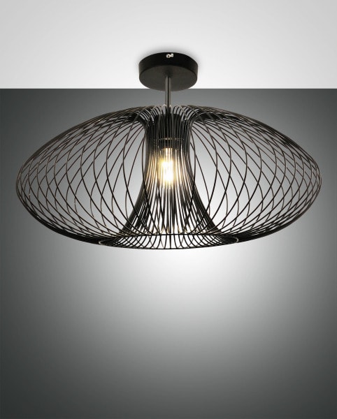 FABAS LUCE - Fassa, Deckenleuchte, E27, 1X40W, Metall, Schwarz
