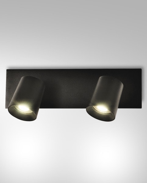 FABAS LUCE - Modo, Spot, GU10, 2X35W , Aluminiumdruckguss, Schwarz