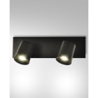 FABAS LUCE - Modo, Spot, GU10, 2X35W , Aluminiumdruckguss, Schwarz