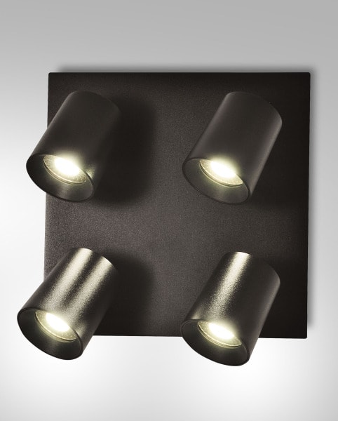 FABAS LUCE - Modo, Spot, GU10, 4X35W , Aluminiumdruckguss, Schwarz