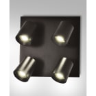 FABAS LUCE - Modo, Spot, GU10, 4X35W , Aluminiumdruckguss, Schwarz