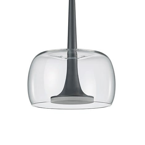 HELESTRA - ADD-IT FLUTE Pendelleuchte mattschwarz mit Glas klar