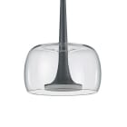 HELESTRA - ADD-IT FLUTE Pendelleuchte mattschwarz mit Glas klar