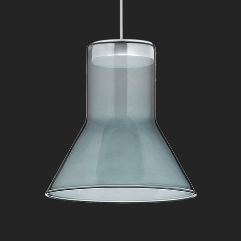 HELESTRA - ADD-IT LETO Pendelleuchte mattweiß, Glas grau
