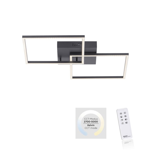 NEUHAUS - Deckenleuchte, schwarz, 2xLED-Board/13,80W/2700-5000K