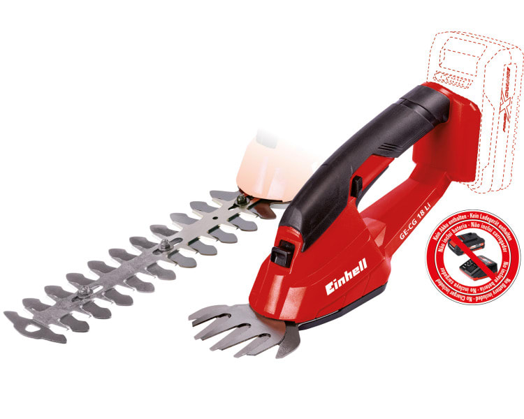 EINHELL - Akku-Gras- und Strauchschere 18V Schnittbr:100/200mm o.Akku