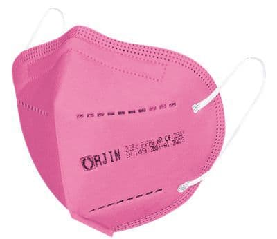 ORJIN - Atemschutzmaske FFP2 5lagig Glasfaser-/Latexfrei pink