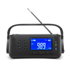 NABO - Solar-Kurbelradio AM/FM Taschenl. Powerb. USB-Ladef. sw