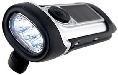 NABO - Solar/Kurbel-LED Taschenlampe Akku Wasserdicht bis 5m si