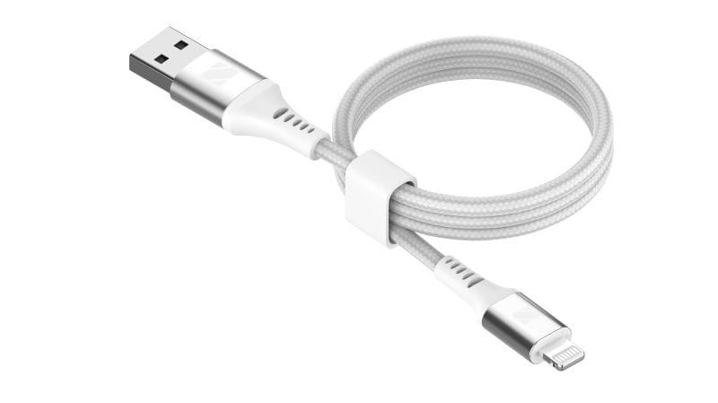 NABO - Ladekabel USBA/Lightning 2A 5V 480MBit/s MFI lize. Silikon Mesh 1m ws