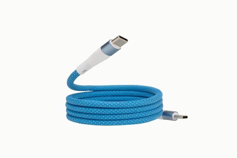NABO - Schnellladekabel 2. 0 USBC/USBC 60W 480MBit/s Mesh magnetisch 1m dbl