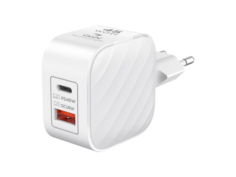 NABO - USB-GAN Dual Charger USBC/USBA max.45W ohne Kabel ws