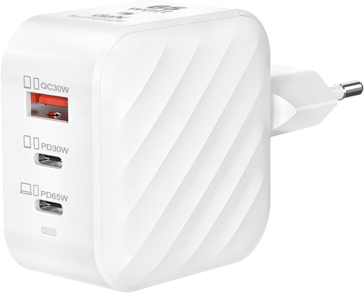 NABO - USB-GAN Triple Charger 2xUSBC/1xUSBA max.65W ohne Kabel ws