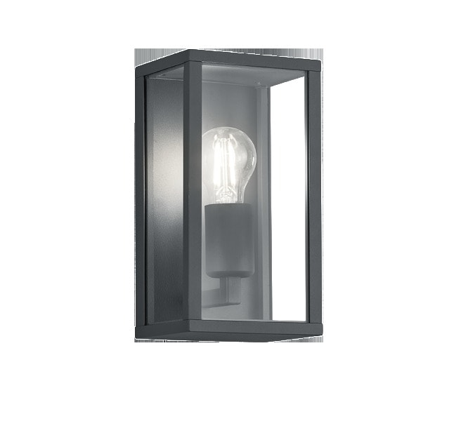 TRIO LEUCHTEN - 1x E27 o.LM,H.26 x L.14cm, Ausl: 14cm,IP44,Aluguß Anthrazit