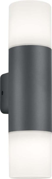 TRIO LEUCHTEN - excl. LM, D.8,5xH.33cm,Aluguss Anthrazit,KS weiß,IP44