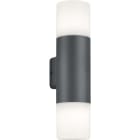 TRIO LEUCHTEN - excl. LM, D.8,5xH.33cm,Aluguss Anthrazit,KS weiß,IP44