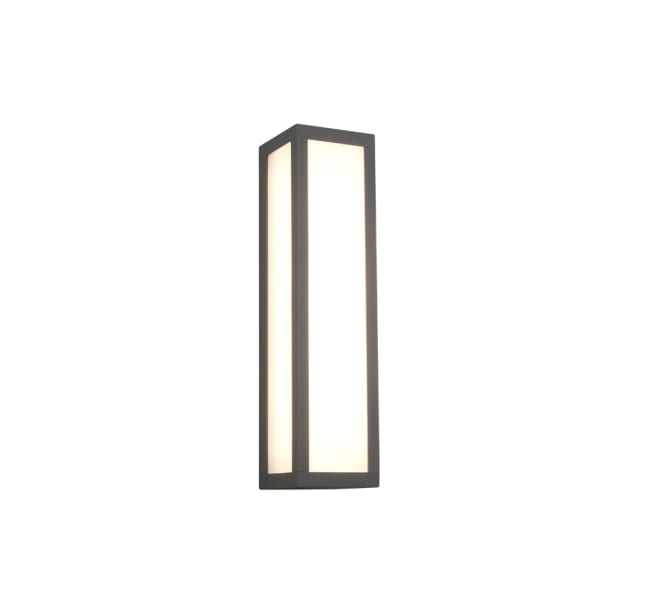 TRIO LEUCHTEN - 3000K,1300lm, B.9xH.36xL.9,5cm IP54, anthrazit, opal weiß