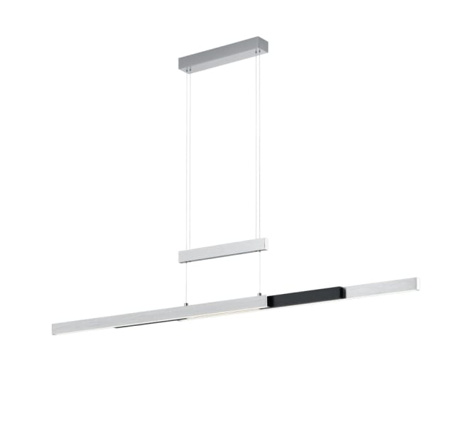 TRIO LEUCHTEN - 5300lm,2700-5000K,95-150cm TouchD,Metall Alu-Schwarz