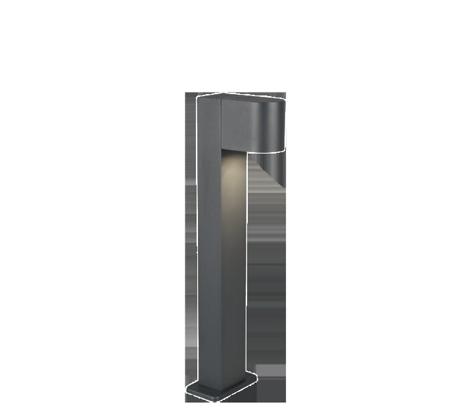 TRIO LEUCHTEN - o.LM, H.50xB.12xL.15cm, IP44 Alu-DG, anthrazit