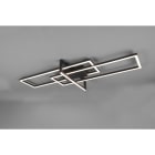TRIO LEUCHTEN - 3000K,3900lm, B100xH11,5xL40cm Switch-Dimmer, Schwarz matt