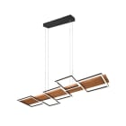 TRIO LEUCHTEN - 5700lm, B.115xH.max.150xL.45cm,Sw.-Dimmer, Holz,Schwarz matt