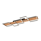 TRIO LEUCHTEN - 5700lm, B.115xH.7,5xL.45cm,Sw.-Dimmer, Holz, Schwarz matt