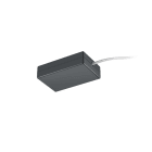 TRIO LEUCHTEN - 13,5 x 9,5 x H 3 cm, Schwarz incl.4adriges Kabel 1m transp.