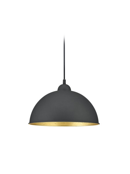 TRIO LEUCHTEN - 1xE27 o.LM, D.31xH.15/180cm Metall, schwarz, innen goldf.
