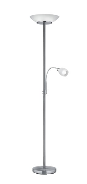 TRIO LEUCHTEN - 2xE27, 1xE14 o. LM, D.34xH.180cm, m.Lesearm m. Schalter, Nickel matt