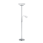 TRIO LEUCHTEN - 2xE27, 1xE14 o. LM, D.34xH.180cm, m.Lesearm m. Schalter, Nickel matt